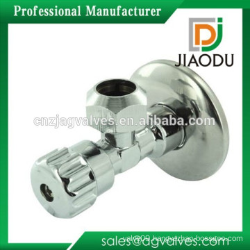 Chinese manufactuer cw617n OEM precision cnc yellow metal handle toilet copper brass stop style angle valve with nut